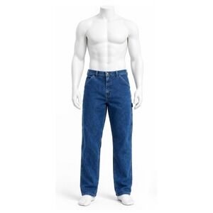 Wrangler Carpenter Jeans Mens 40x30 Blue Denim Work Pants Straight Leg